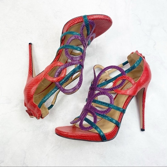 [Brian Atwood] Caged Mutli-Colored Heels - Picture 6 of 6